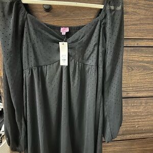 Francesca's Collections Black Midi Dress